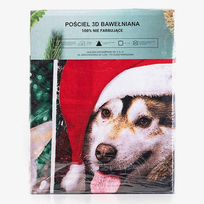 Новогоднее постельное белье с домашними животными 140x200 - Простыни