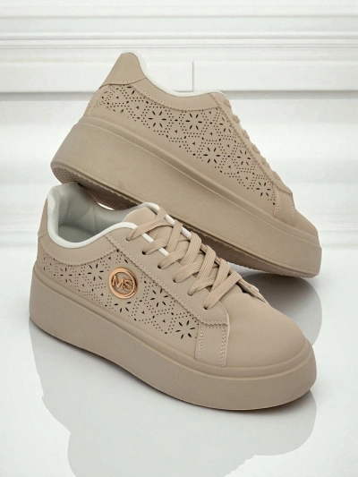 Женские кроссовки на платформе Callista Royalfashion, цвет экрю, экокожа