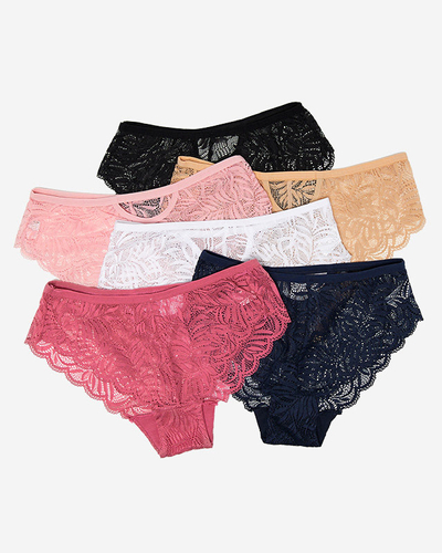 Nėriniuotų moteriškų kelnaičių komplektas 6/pak. - Apatiniai