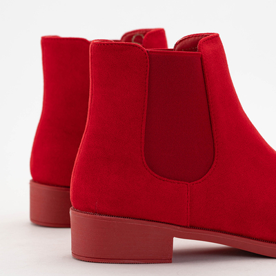 Moteriški ekologiški zomšiniai raudoni „Lunara Chelsea“ batai - Avalynė