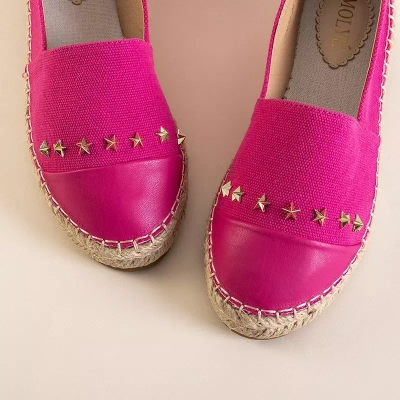 OUTLET Fuchsia moteriškos espadrilės su Fraus žvaigždėmis - Batai