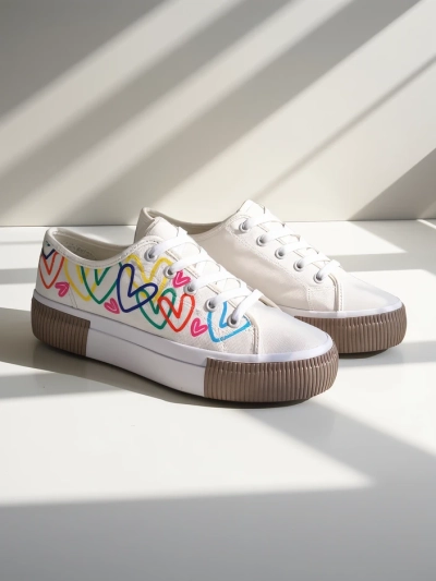 Женские кроссовки Royalfashion с принтом сердца Sercess