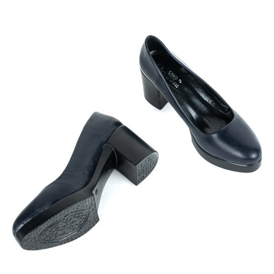 Туфли-лодочки OUTLET Navy лакированные на посту Леонида - Туфли