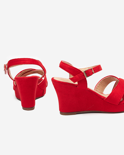 Raudonos moteriškos basutės ant Deklio posto - Avalynė