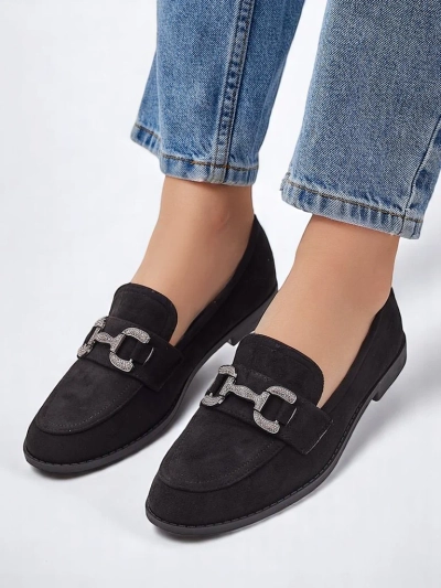 Royalfashion Elegantiški moterų loafers su zirkono dekoracija Zante