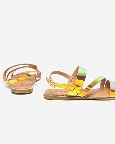 Auksinės moteriškos holografinės basutės Ajazz- Footwear