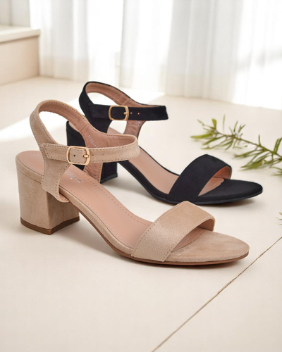 Royalfashion moteriški ekologiškos zomšos sandalai „Quarter“