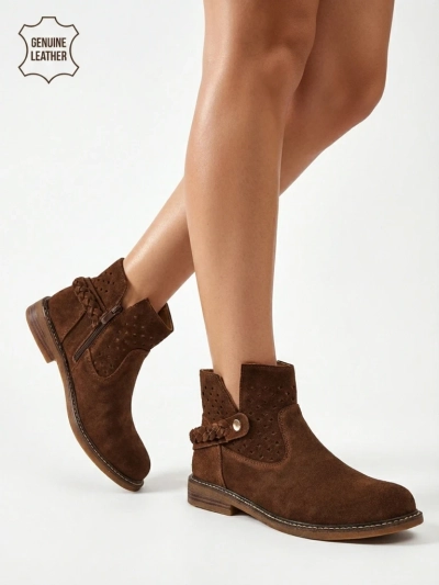 Ažuoriniai moteriški aulinukai iš natūralios odos Unimi