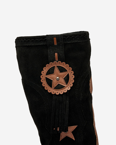 Royalfashion Черные женские сапоги со скрытым якорем Figgers