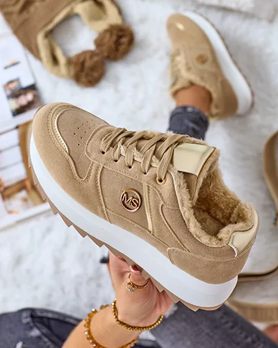 "Royalfashion" Pašiltintos moteriškos basutės su kailiu Boris