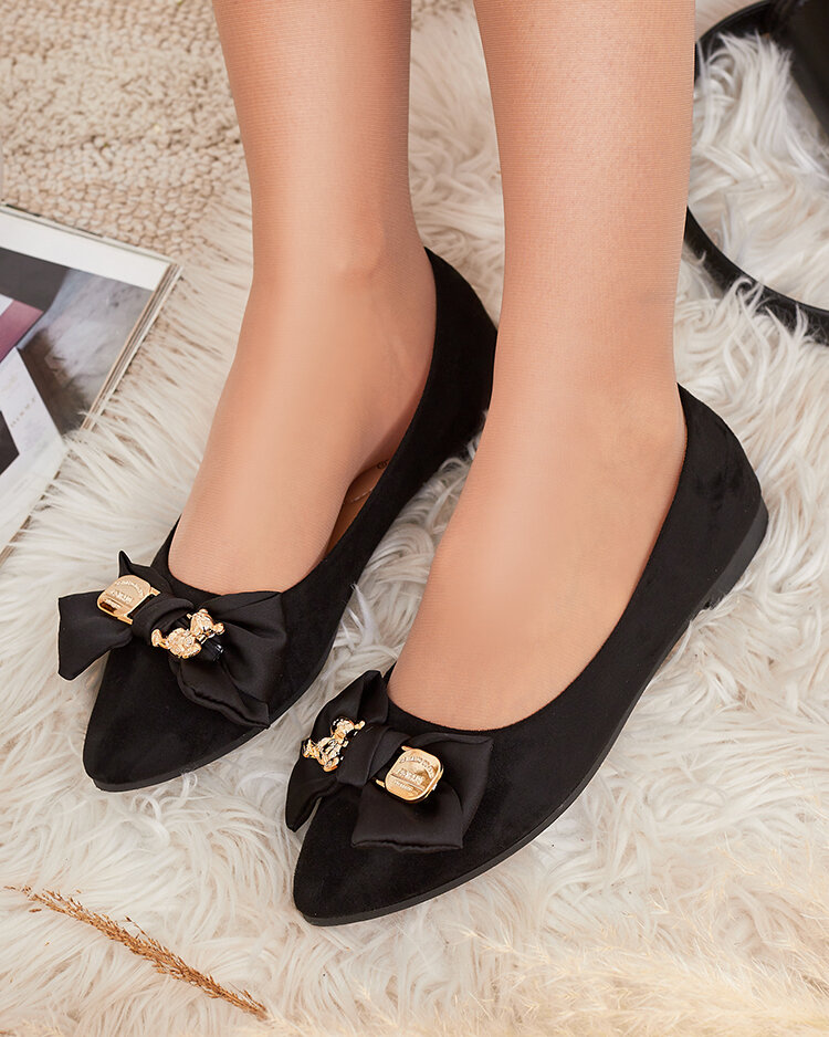 Royalfashion Женские балеринки с заостренным носком и бантом Retripo