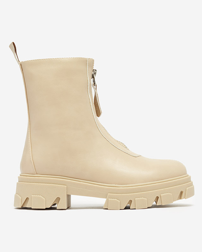 Moteriški smėlio spalvos lygiapadžiai batai Desoo - Avalynė