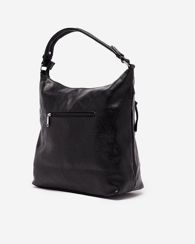 Royalfashion Didelė juodos spalvos moteriška rankinė