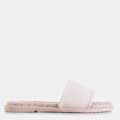 Бежевые женские шлепанцы Ysia