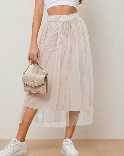 "Royalfashion" Moteriškas dvisluoksnis midi sijonas