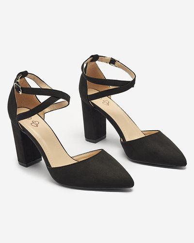 Juodi moteriški bateliai ant aulo Amagy- Avalynė