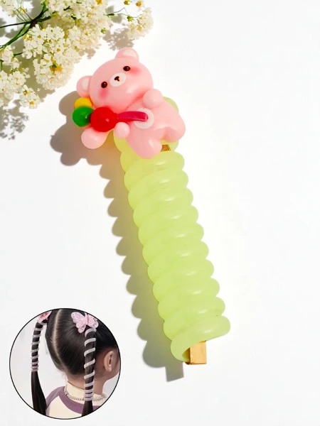 Royalfashion Plaukų gumytė spyruoklės formos su meškiuku Teddy Twist