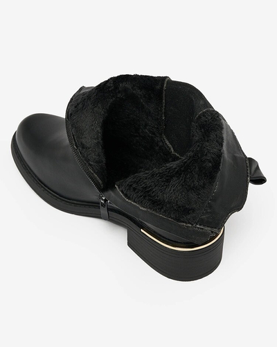 Royalfashion Черные женские сапоги a'la sztyblety из экокожи Frince