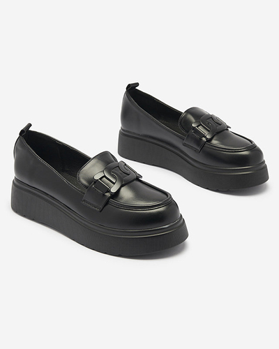 Черные мокасины с цепочкой Stimla - Обувь