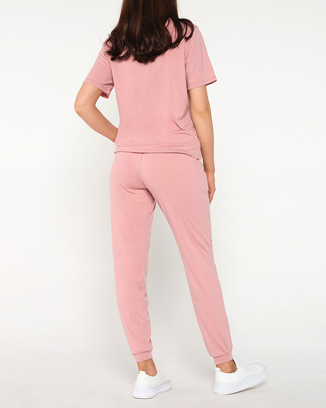 Moteriškas rožinis sportinio sportinio kostiumo komplektas - Drabužiai