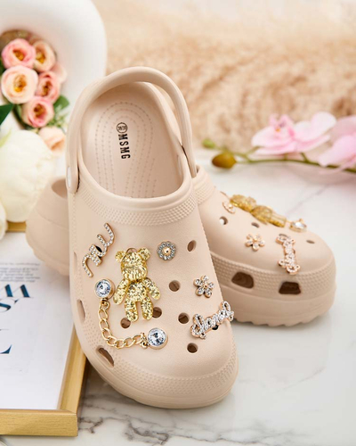 Royalfashion Moteriškos guminės šlepetės su Fescas ornamentais