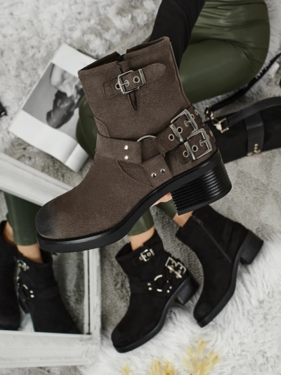 Moteriški eko zomšiniai aulinukai su sagtimis „Valtos“