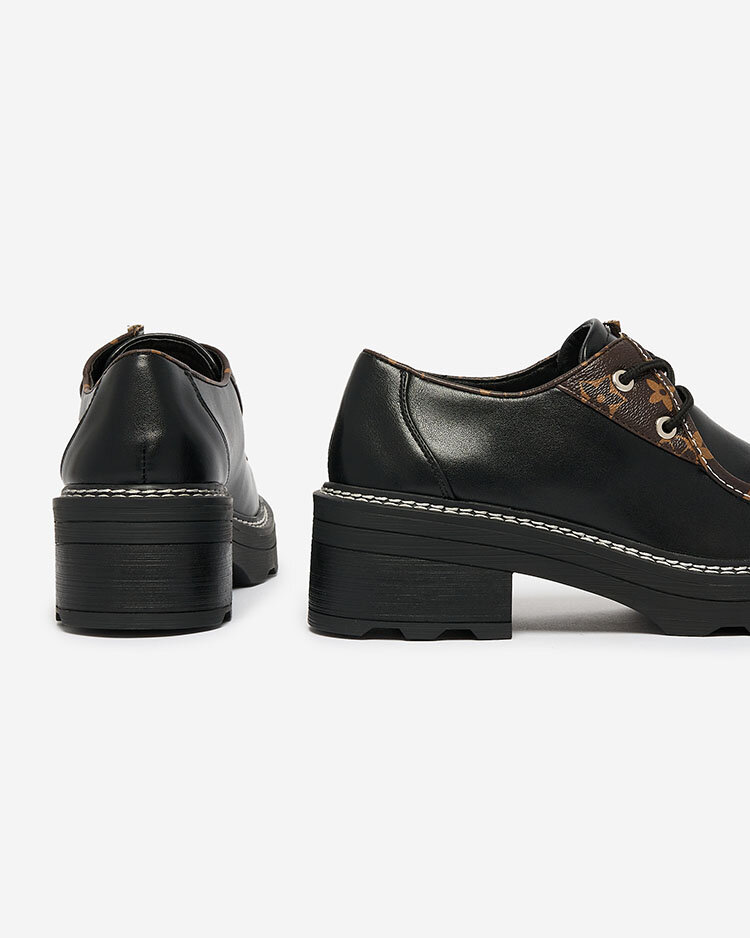 Royalfashion Черные женские полусапоги на сплошной подошве Dobbin