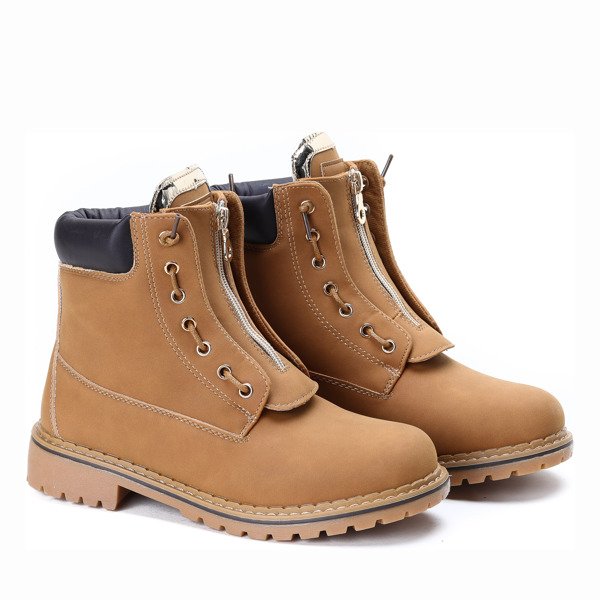 Коричневые утепленные походные ботинки Martina - Обувь