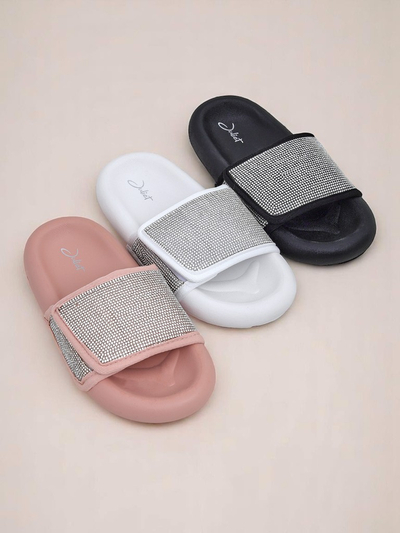 Royalfashion Женские шлепанцы на плоской подошве Sparkle Step