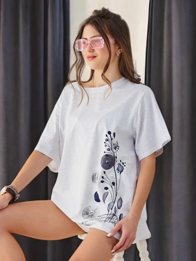 Royalfashion moterų medvilninė marškinėliai su spauda