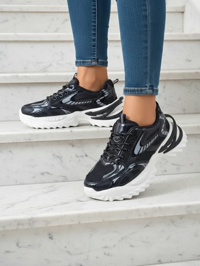 Royalfashion moteriški sportiniai sneakersai ant storesnio pado Nettes