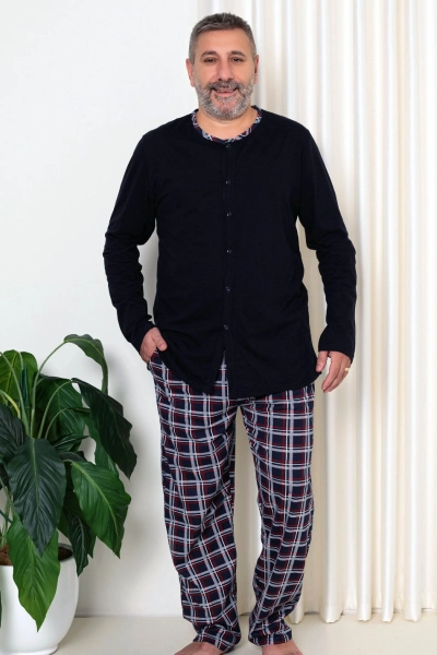 Royalfashion Мужские хлопковые пижамы в клетку ДИЗАЙНЕРСКИЙ РАЗМЕР