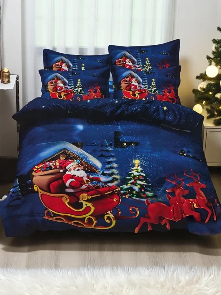 Royalfashion Рождественское постельное белье 160x200 комплект 3 предмета