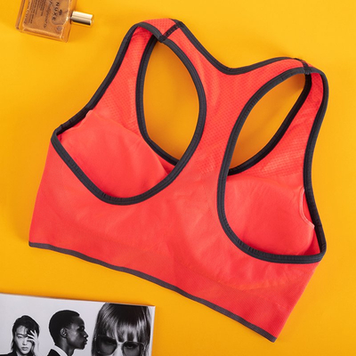 Оранжевый неоновый спортивный бюстгальтер