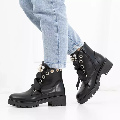 OUTLET Черные женские сумки из экокожи с жемчугом Рига - Обувь