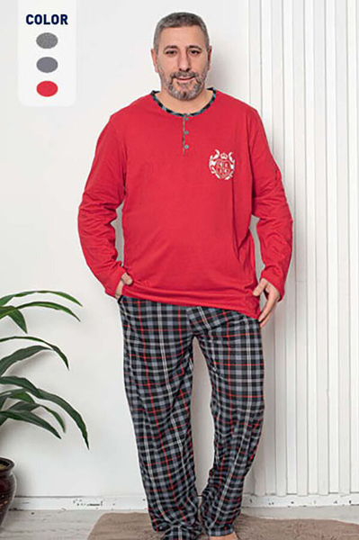 Raudonos spalvos "Royalfashion" vyriška pižama