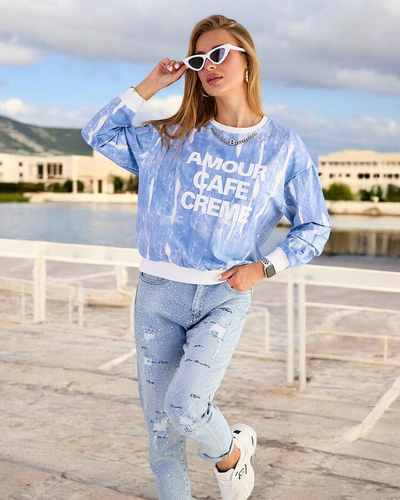 Royalfashion Женская хлопковая тонкая толстовка с принтом