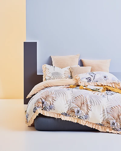 Royalfashion Постельное белье с оборками с узором 160x200 3-х предметный набор