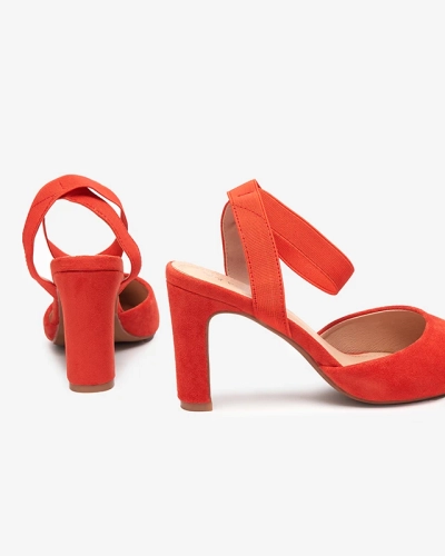 Oranžinės basutės ant stulpelio Brossi - Shoes