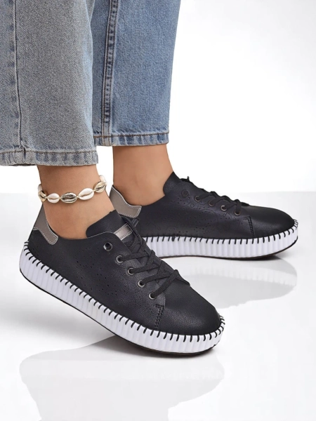 Royalfashion Women's Luna Lace Cutout Sneakers