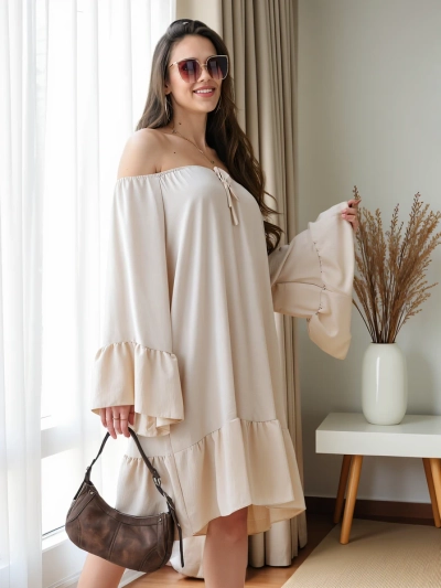 Royalfashion Moteriškas suknelė a'la Ispanijos stiliumi su volanais didelio dydžio