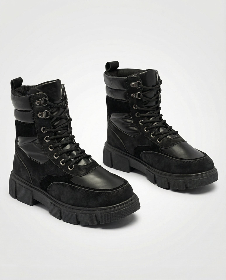 Juodi moteriški apšiltinti traperiai Kasemi- Avalynė