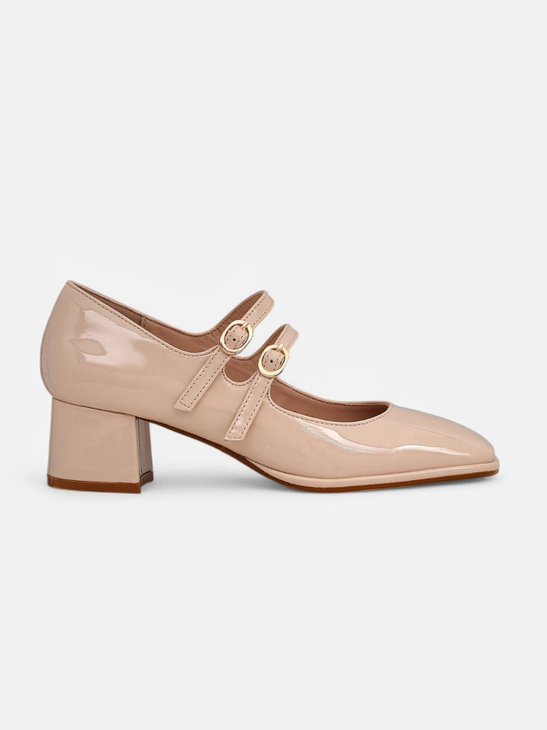 Роялфэшн Женские туфли на каблуке из лакированной экокожи с ремешками Weyy