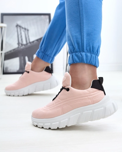 Светло-розовые женские спортивные туфли из ткани Riotay- Footwear
