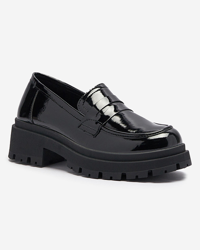 Черные лакированные мокасины для женщин Noppel Footwear