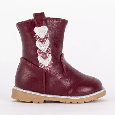 Mergaičių bordo spalvos aulinukai su dekoratyviniu Nokimi-Shoes batviršiu