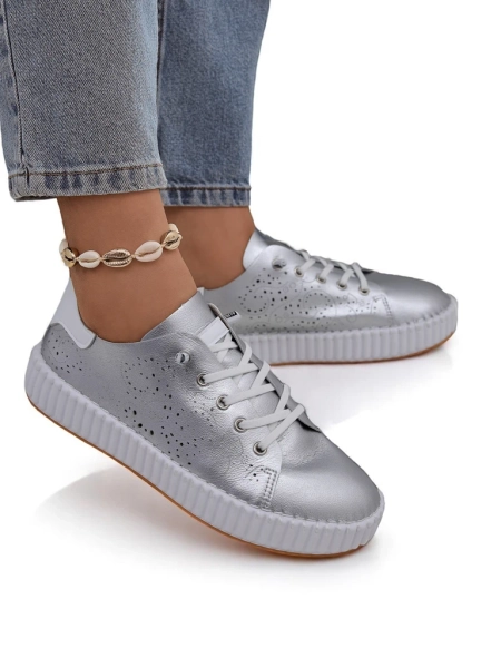 Royalfashion Women's Luna Lace Cutout Sneakers