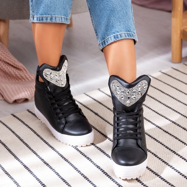 OUTLET Черные кроссовки на платформе Esther - Обувь