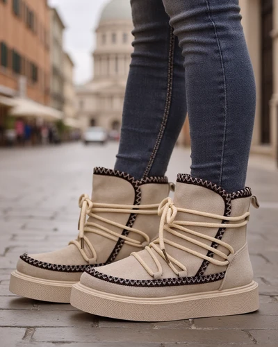 Royalfashion moteriški nėriniai sniego batai Stozi