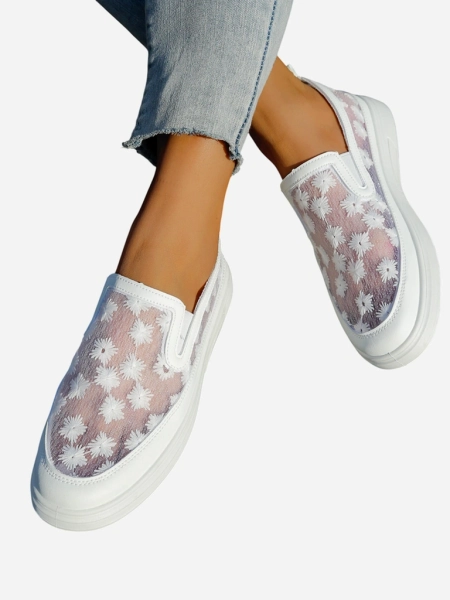 Royalfashion Moteriški tinkliniai mokasinai su gėlėmis Emzos